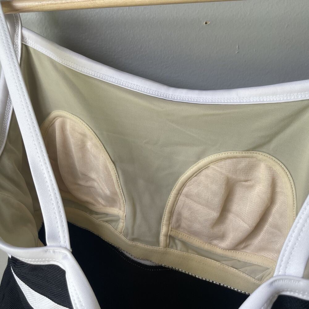 Lands End Tankini Swim Suit Top‎ Womens Size 8 Black And White - Picture 4 of 6
